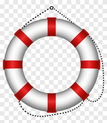 Life Preserver With Red Stripes PNG