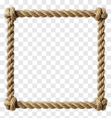 Beige Rope Frame PNG