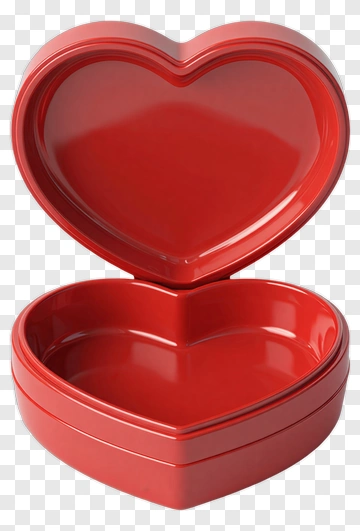 Heart-Shaped Red Box PNG