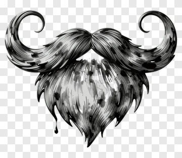 Hand-Drawn Beard And Mustache PNG