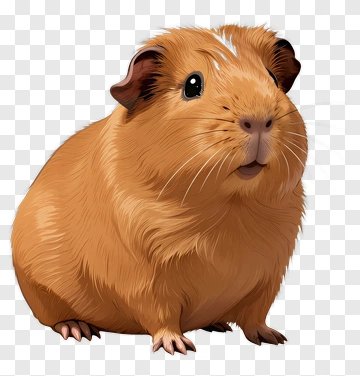 Cute Orange Guinea Pig PNG