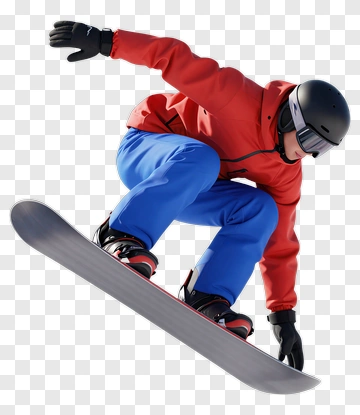 Snowboarder In Mid-air PNG
