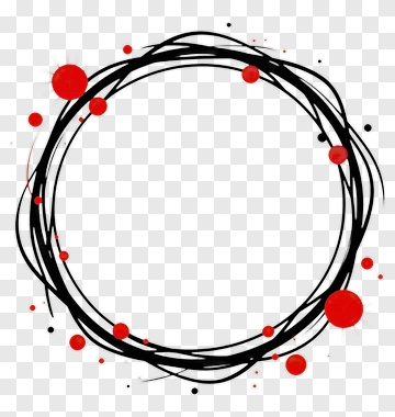 Abstract Circle With Red Dots PNG