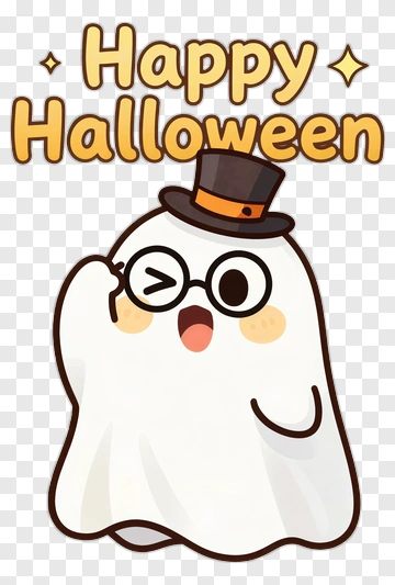 Happy Halloween Ghost PNG