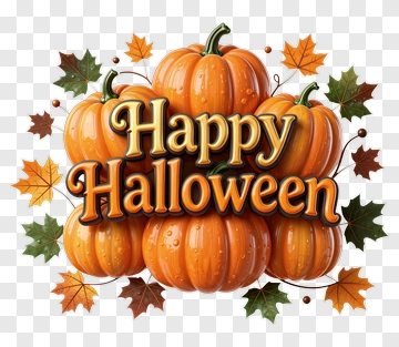Happy Halloween Pumpkin Design PNG