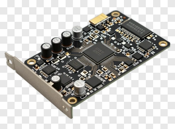 Circuit Board With Electronic Components PNG