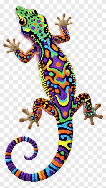Colorful Gecko PNG