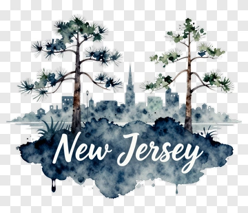New Jersey Pine Tree Cityscape PNG