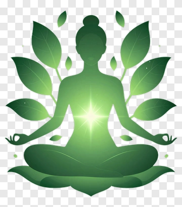Meditation Figure With Glowing Aura PNG