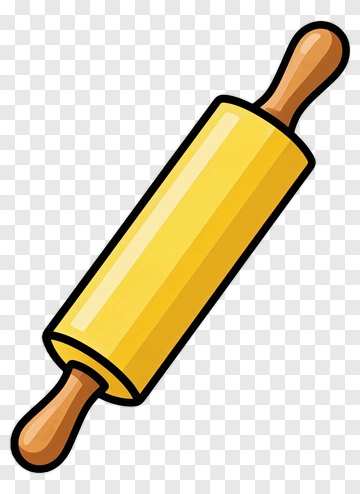 Yellow Rolling Pin PNG