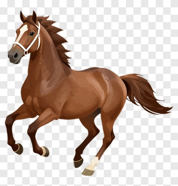 Brown Cartoon Horse PNG