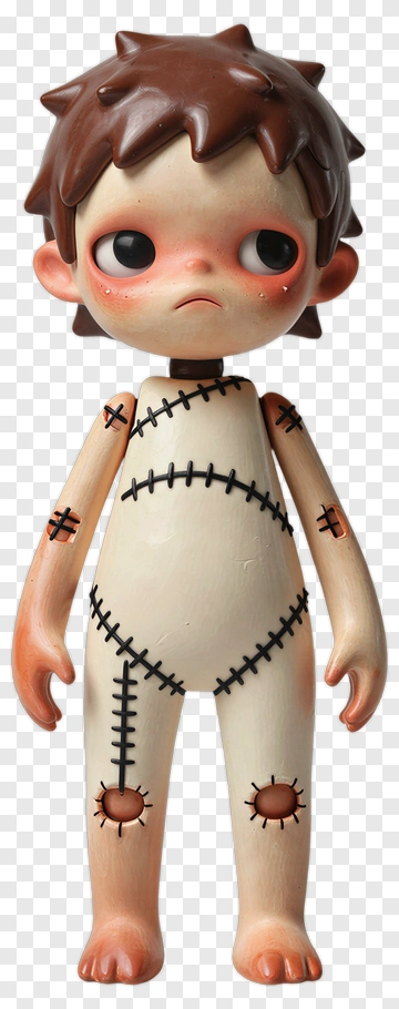 Stuffed Toy With Stitched Body PNG