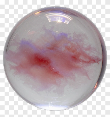 Glass Sphere With Red And Purple Ink Swirl PNG
