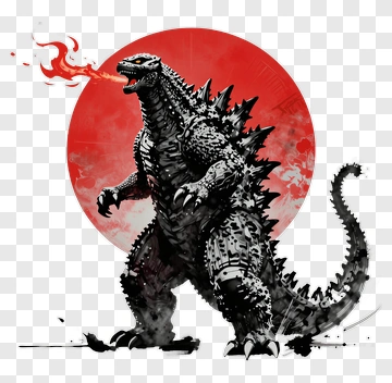 Godzilla Breathing Fire PNG