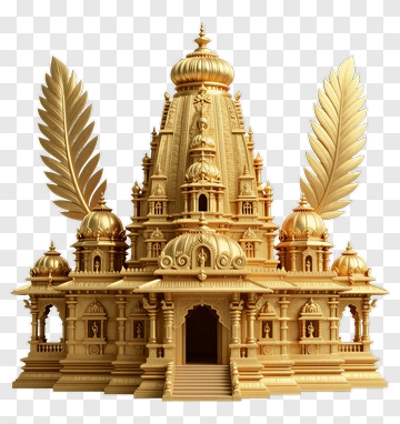 Golden Temple With Ornate Architecture PNG