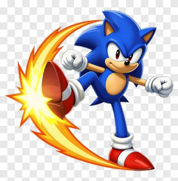 Sonic The Hedgehog In Action PNG