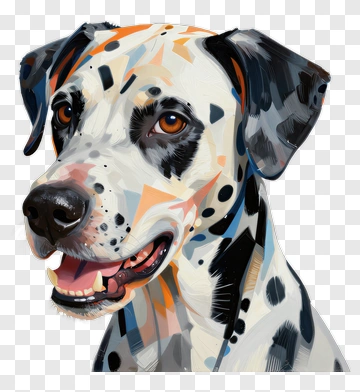Dalmatian Dog Portrait PNG