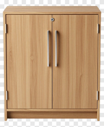 Wooden Cabinet With Two Doors PNG