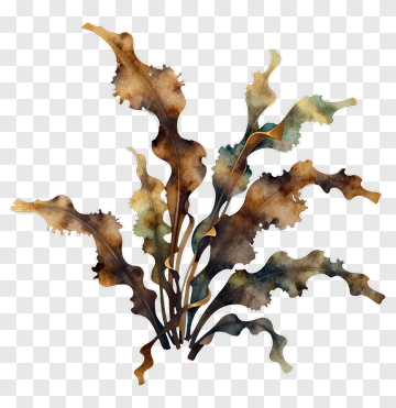 Watercolor Seaweed Illustration PNG