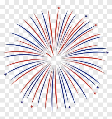 Red Blue White Firework Explosion PNG