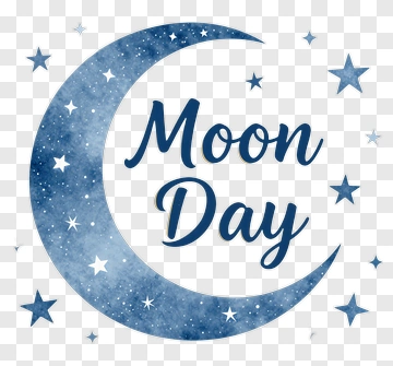 Moon Day Celestial Design PNG