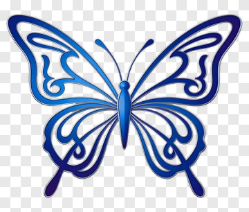 Blue Butterfly Design PNG