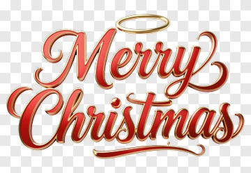 Merry Christmas With Angel Halo PNG