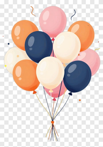Colorful Balloons For Celebration PNG