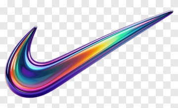 Rainbow Nike Swoosh Logo PNG