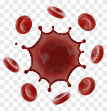 Virus With Red Blood Cells PNG