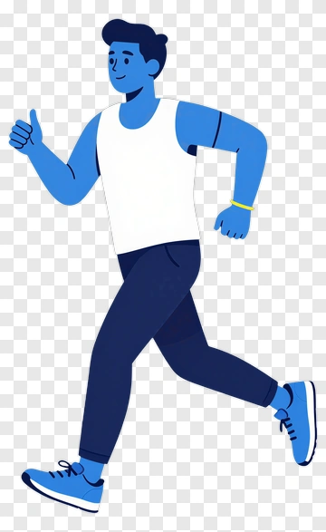 Man Running With Thumb Up PNG