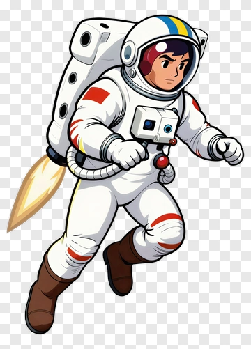 Astronaut With Rocket Pack PNG