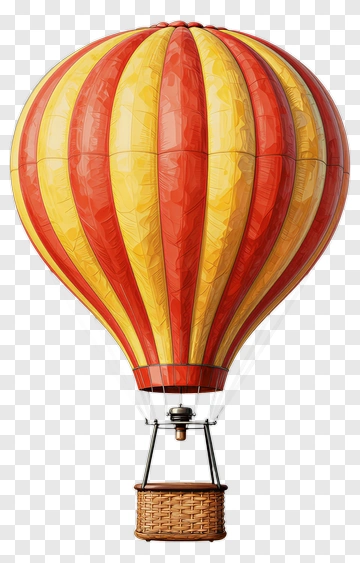 Red And Yellow Hot Air Balloon PNG