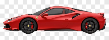 Ferrari Sports Car In Red PNG