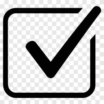 Black Checkmark In Square PNG
