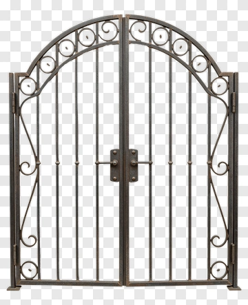 Iron Arched Gate PNG