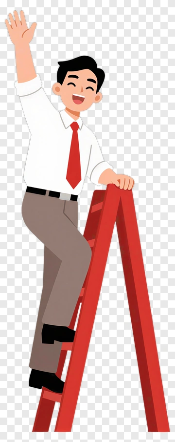 Man Climbing Ladder PNG