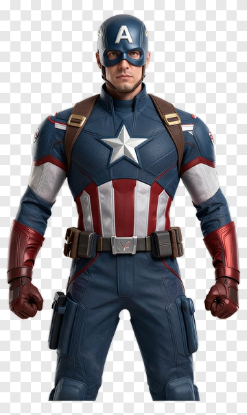 Captain America In Full Uniform PNG