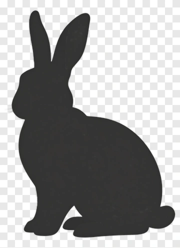 Black Rabbit Silhouette PNG