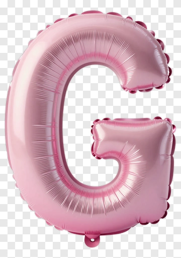 Pink Letter G Balloon PNG