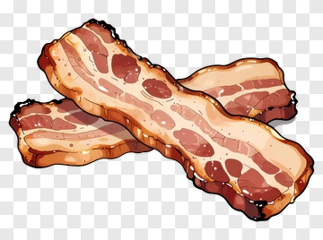 Crispy Bacon Strips PNG