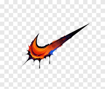 Nike Swoosh With Paint Splatter Design PNG