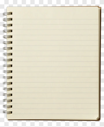 Blank Notebook With Spiral Binding PNG