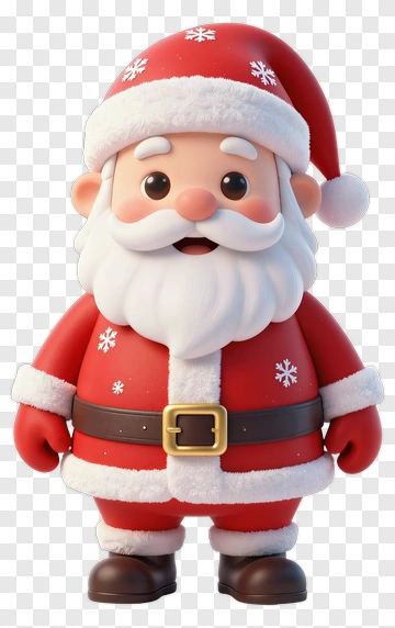 Santa Claus In Festive Outfit PNG
