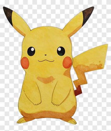 Pikachu Watercolor Illustration PNG