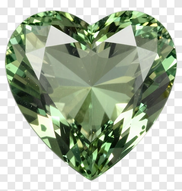 Heart-shaped Green Diamond PNG