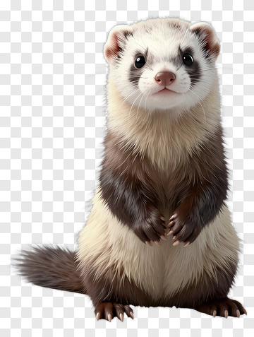 Cute Ferret Standing PNG