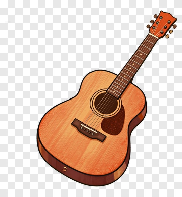 Acoustic Guitar Illustration PNG