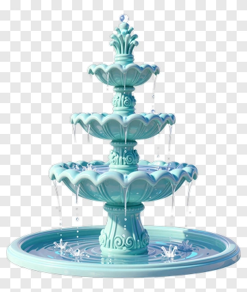 Blue Fountain PNG