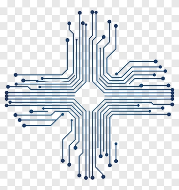 Blue Circuit Board Design PNG